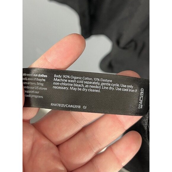 NWT EILEEN FISHER Womens S Solid Black High Crew Neck Boxy Fit Top Shirt - Picture 6 of 6